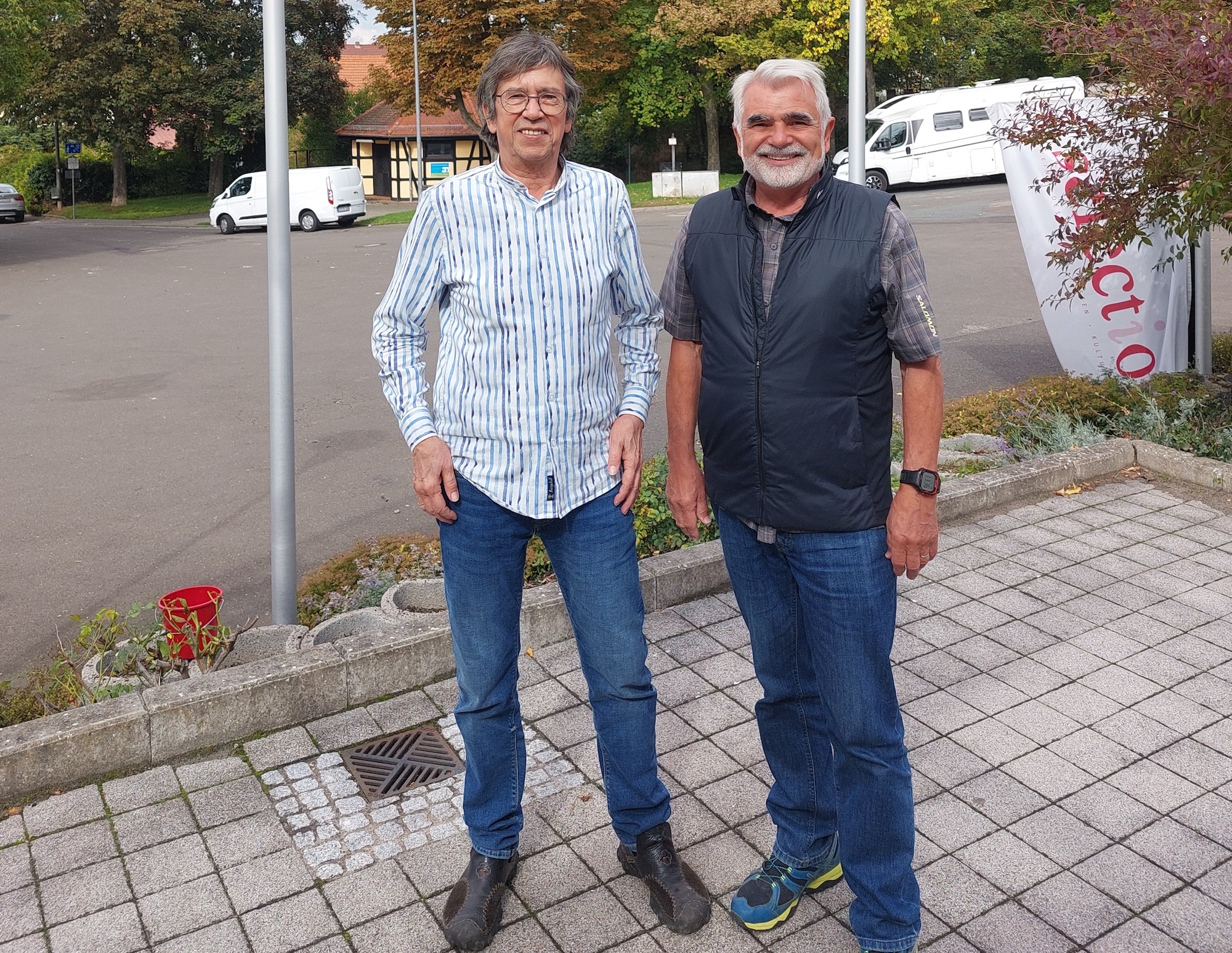 Wolfgang Hubert und Peter Berg bei der Verkostung im September
