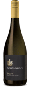 Eine Flasche 2022er Sauvignon Blanc Passion trocken vom Weingut Schönbrunn