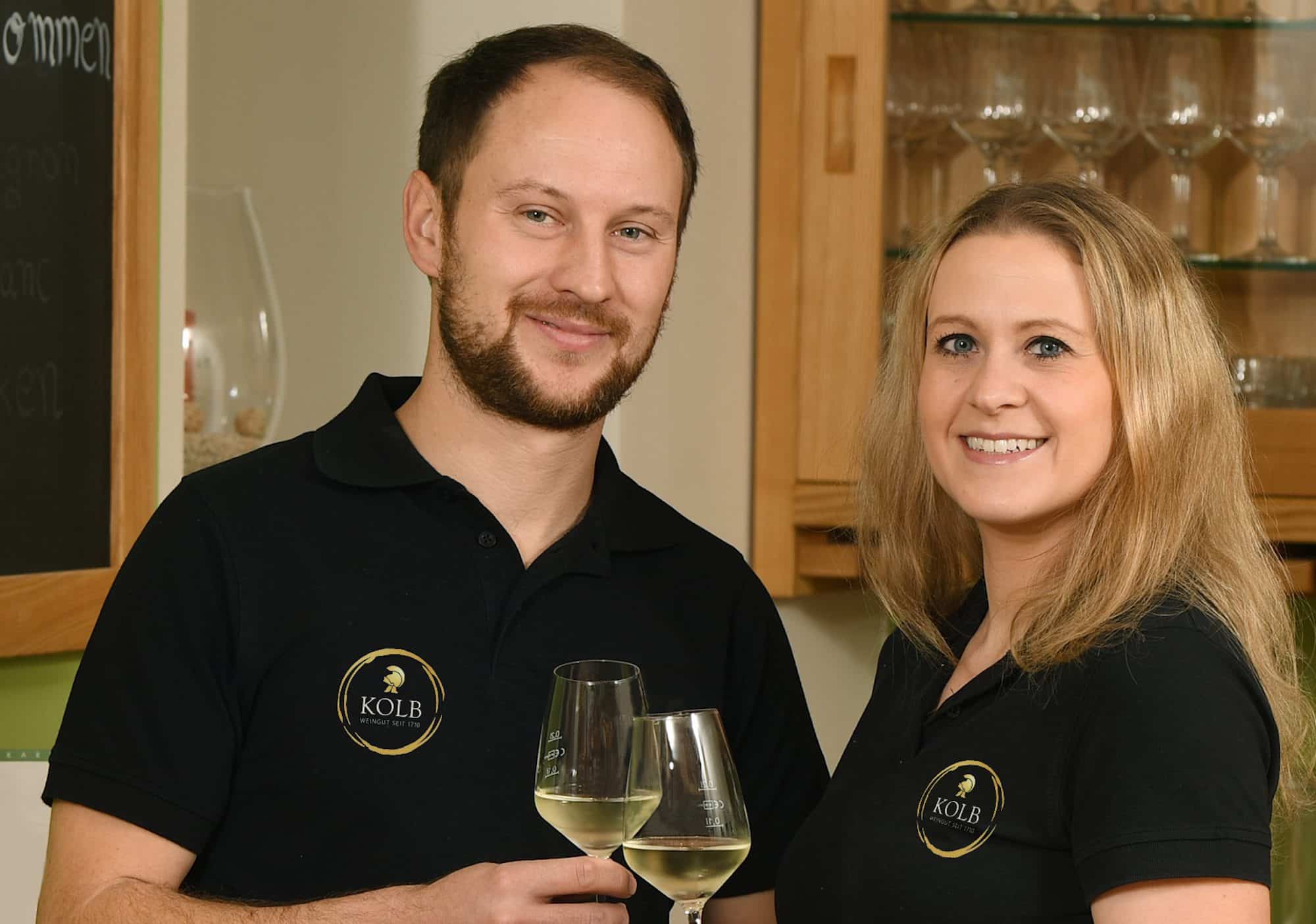 Beste Jungwinzer des Jahres: Mathias Kolb vom Weingut Kolb hier mit seiner Frau Kerstin